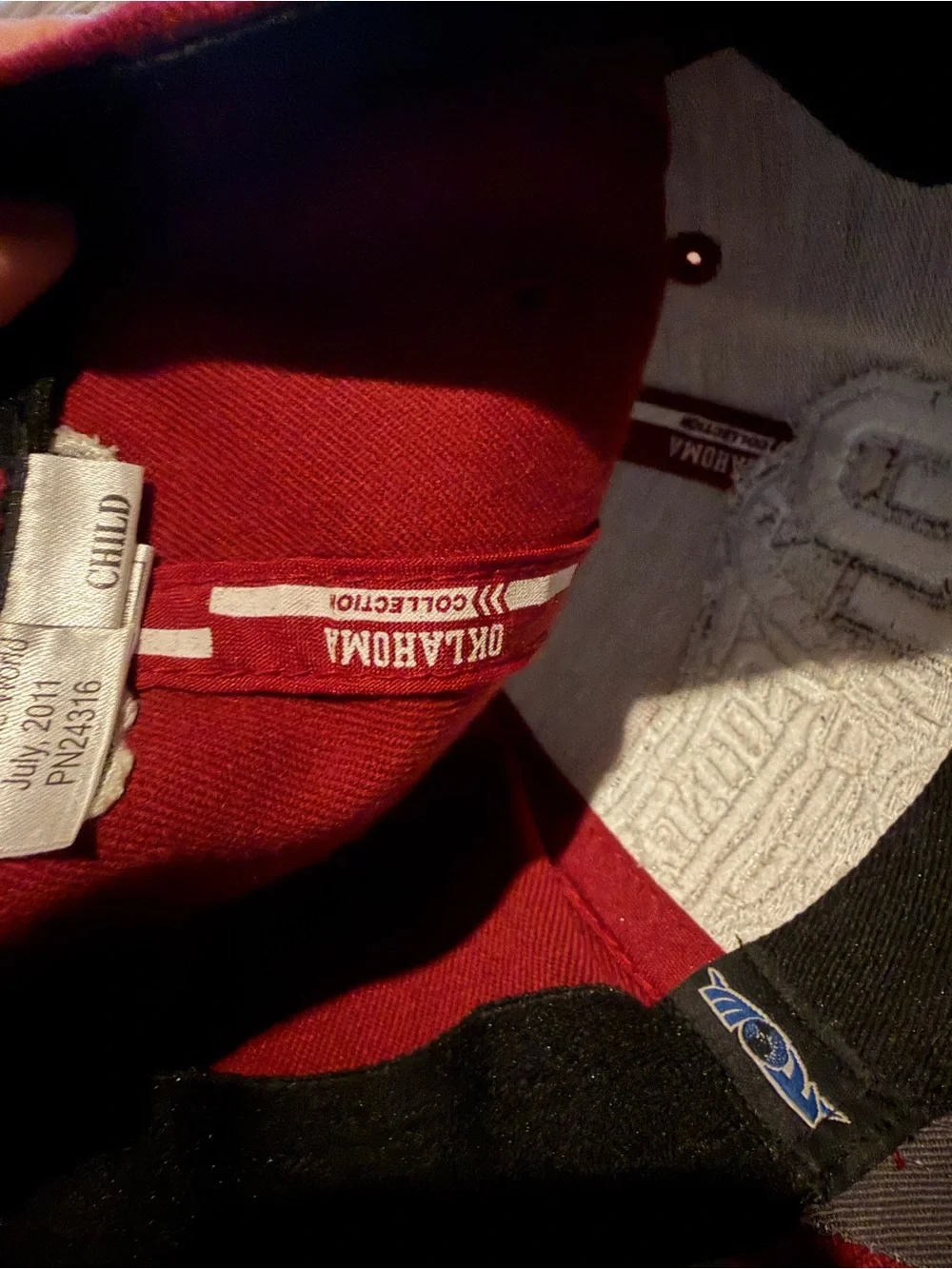 Top of the World Crimson Kids Baseball Cap with OU Wagon Patch Sooners